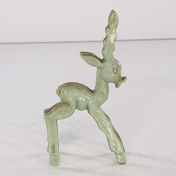 Don Manning Art Deco Gazelle Antelope Deer Figurine Mint Green Stylized MCM - Picture 8 of 8